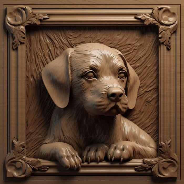 Nature and animals (puppy 4, NATURE_5232) 3D models for cnc